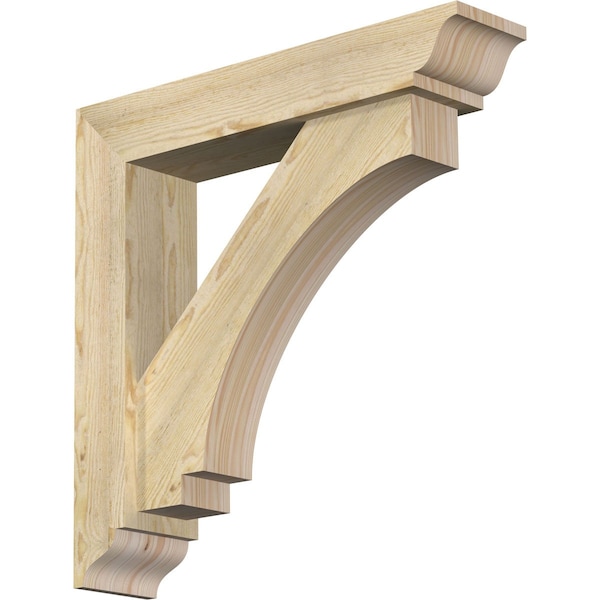 Ekena Millwork Imperial Traditional Rough Sawn Bracket w/ Offset Brace, Douglas Fir, 6"W x 28"D x 28"H BKT0604X28X28IMP01RDF - main